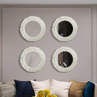 nordic round decorative wall mirror living room craft vanity decorative wall mirrors bedroom luxury deco murale decoration home