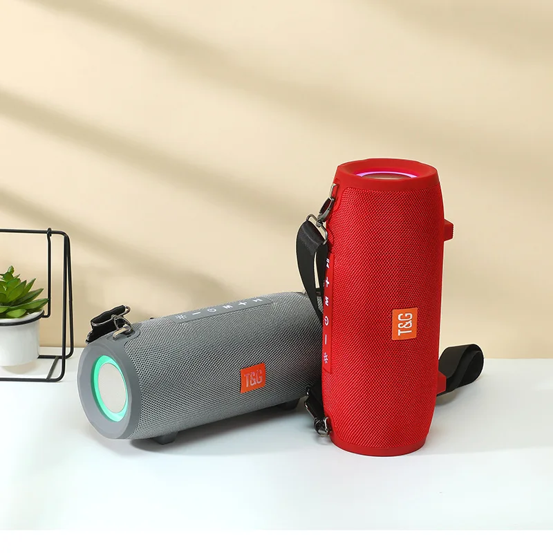 

New Wireless Bluetooth Speaker TG322 Outdoor Mountaineering Portable Subwoofer Card Color Light and Sound System caixa de som