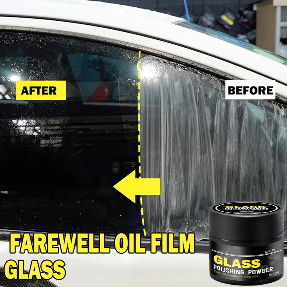 Glass Polishing Compound Powder Detergent Window Cleaner Glasses Scratch Remover Car Cleaning Safe Windshield