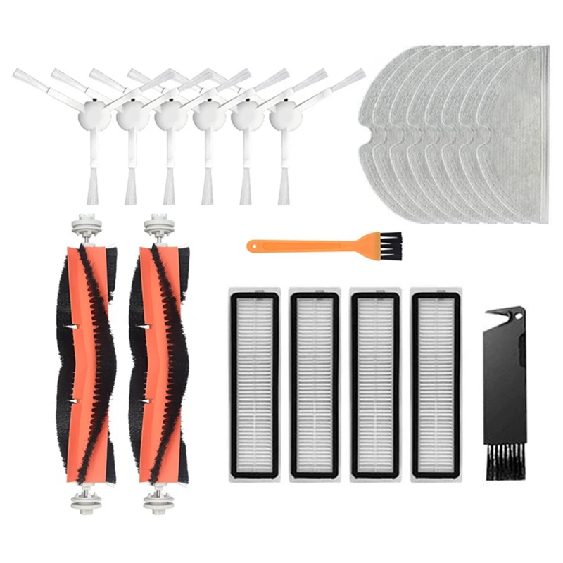 

HOT！-Fit For Dreame Bot L10 Pro Robotic Vacuum Cleaner Parts Kits Main Side Brush Filters Mop Rag Accessories