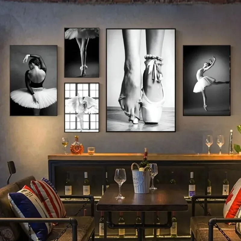 Классическая балетная балерина с принтом на холсте водонепроницаемые чернила