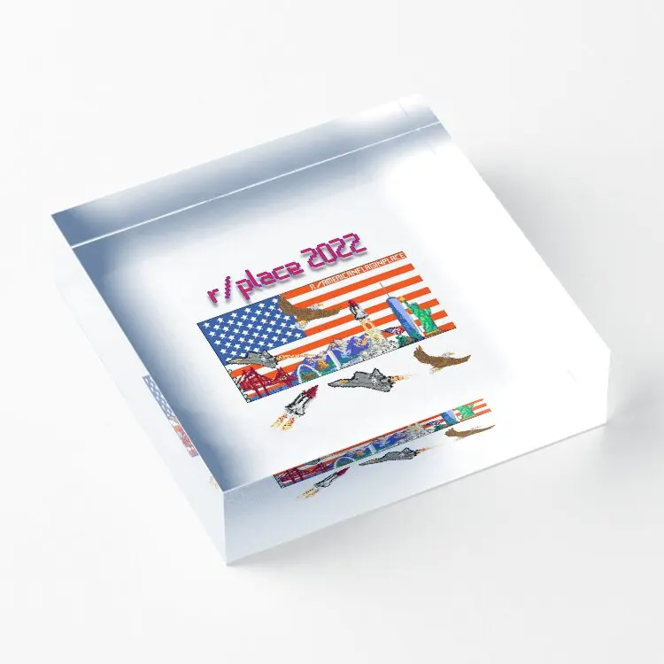 R America anflaginplace 2022 окончательный результат акриловый блок милая прозрачная доска