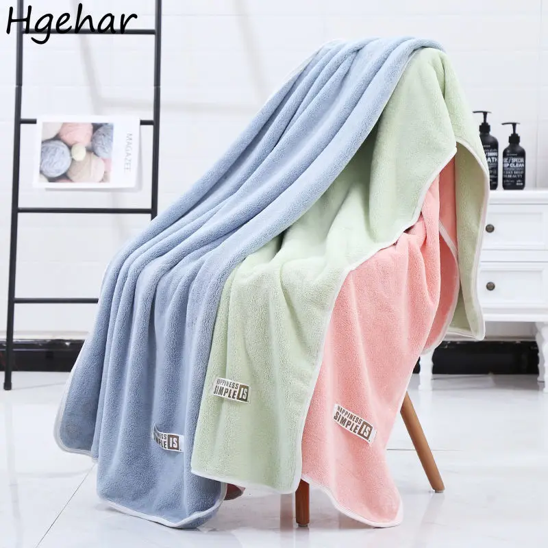 

Bath Towels Coral Fleece Super Soft Shower Bathroom Quick Dry Adults Swimming Washcloth Absorbent Large 90x180cm Beach Towel New