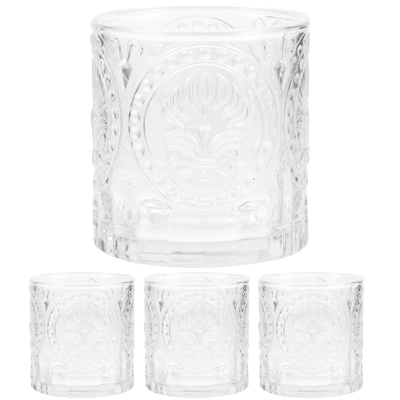 

Ball Rack Tealight Holders Decorative Clear Glass Candlestick Cup Crystal