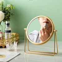creative decorative hand makeup mirror table gold round korean bathroom mirror creative decor espejo pared gold wall sticker