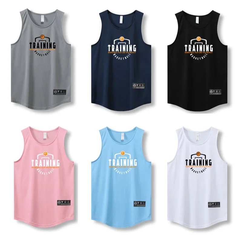 

Свободная Мужская майка для бега 2022, уличная рубашка без рукавов для баскетбола, спортзала с буквенным принтом, быстросохнущая майка для фитнеса и бодибилдинга