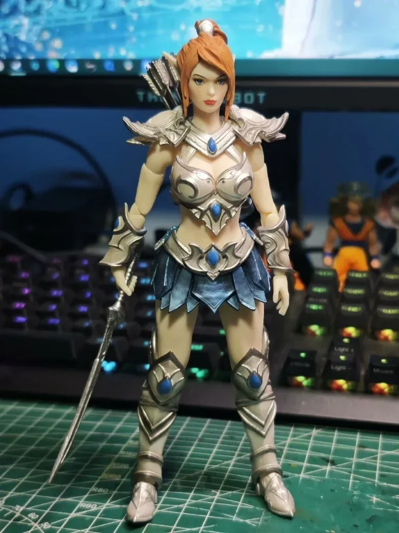 В наличии Lazy Monster Studio 17 см Коллекционная фигурка WOW Tyrande Oak Town Elf Hunter Guard Женский