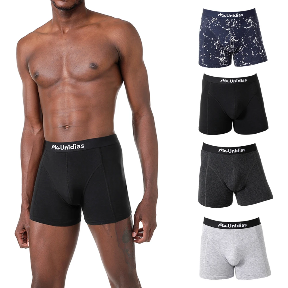 4pcs Men's Panties Sexy Underwear For Man Boxers Cotton Male Boxer Shorts Mens Underpants Slip Pack