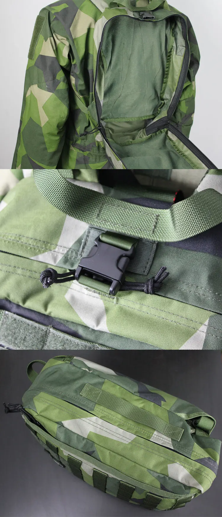 Outdoor Sports Tactics Sweden M90 Geometric Camouflage Multipurpose Light Backpack Assault Bag