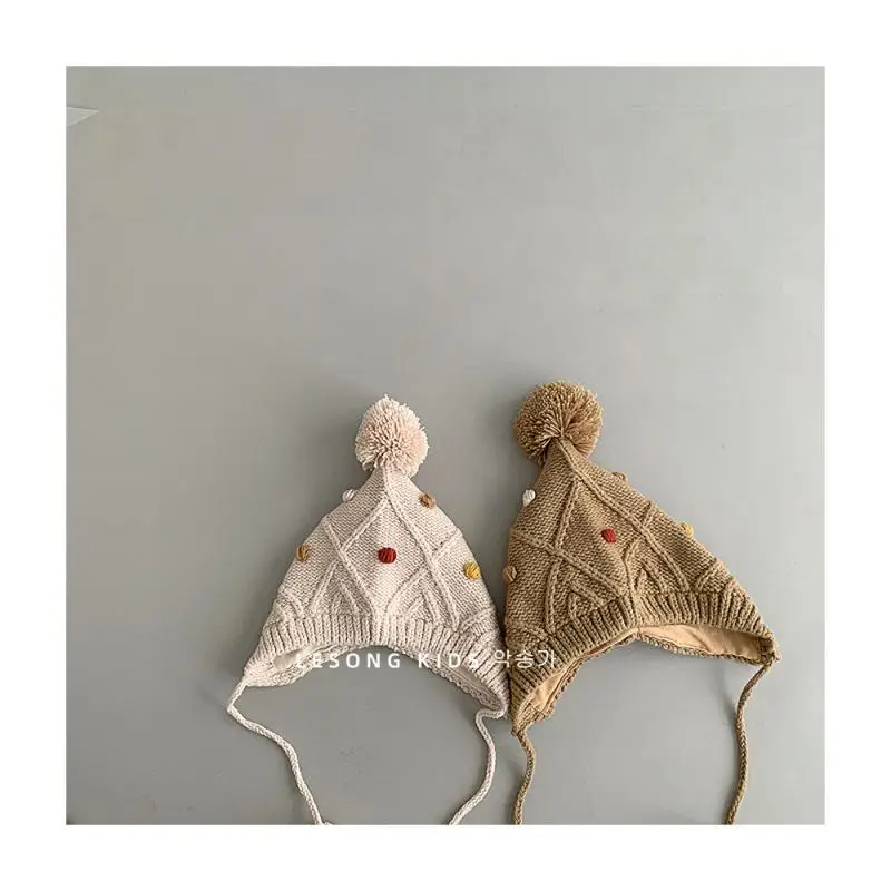 MiniAinis Детские зимние шапки с помпоном для маленьких девочек и мальчиков милая