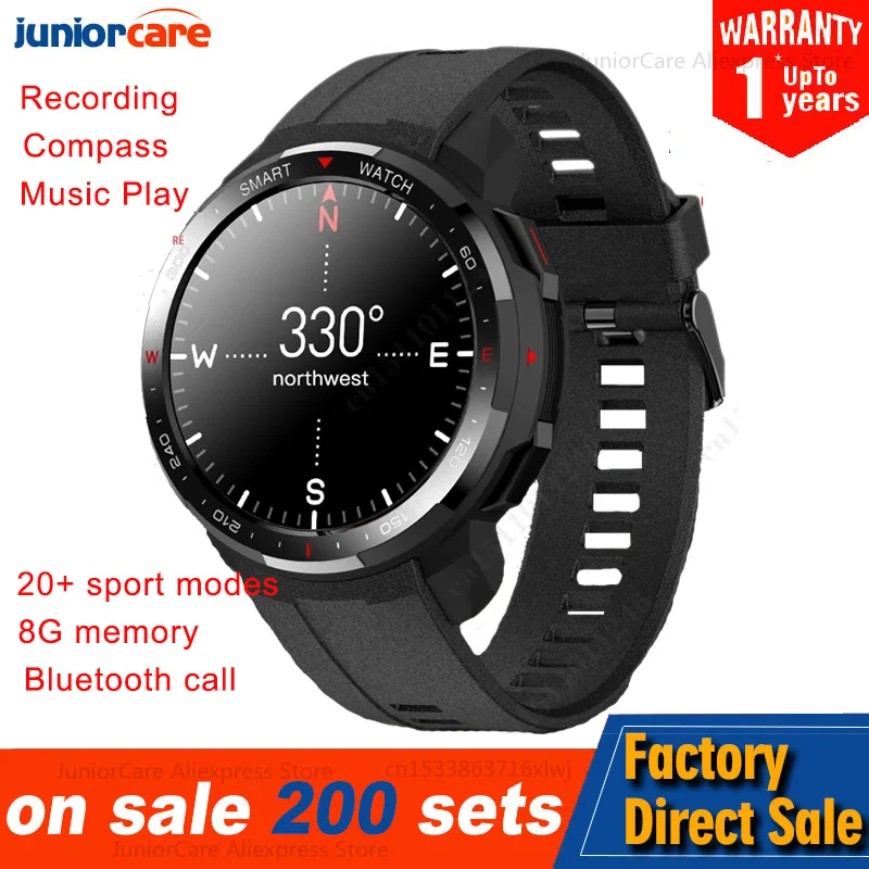 

2022 New Smart Watch MT12 Bluetooth Call Support TF Card Music Playback Recording Compass Heart Rate Blood Pressure Monitoring