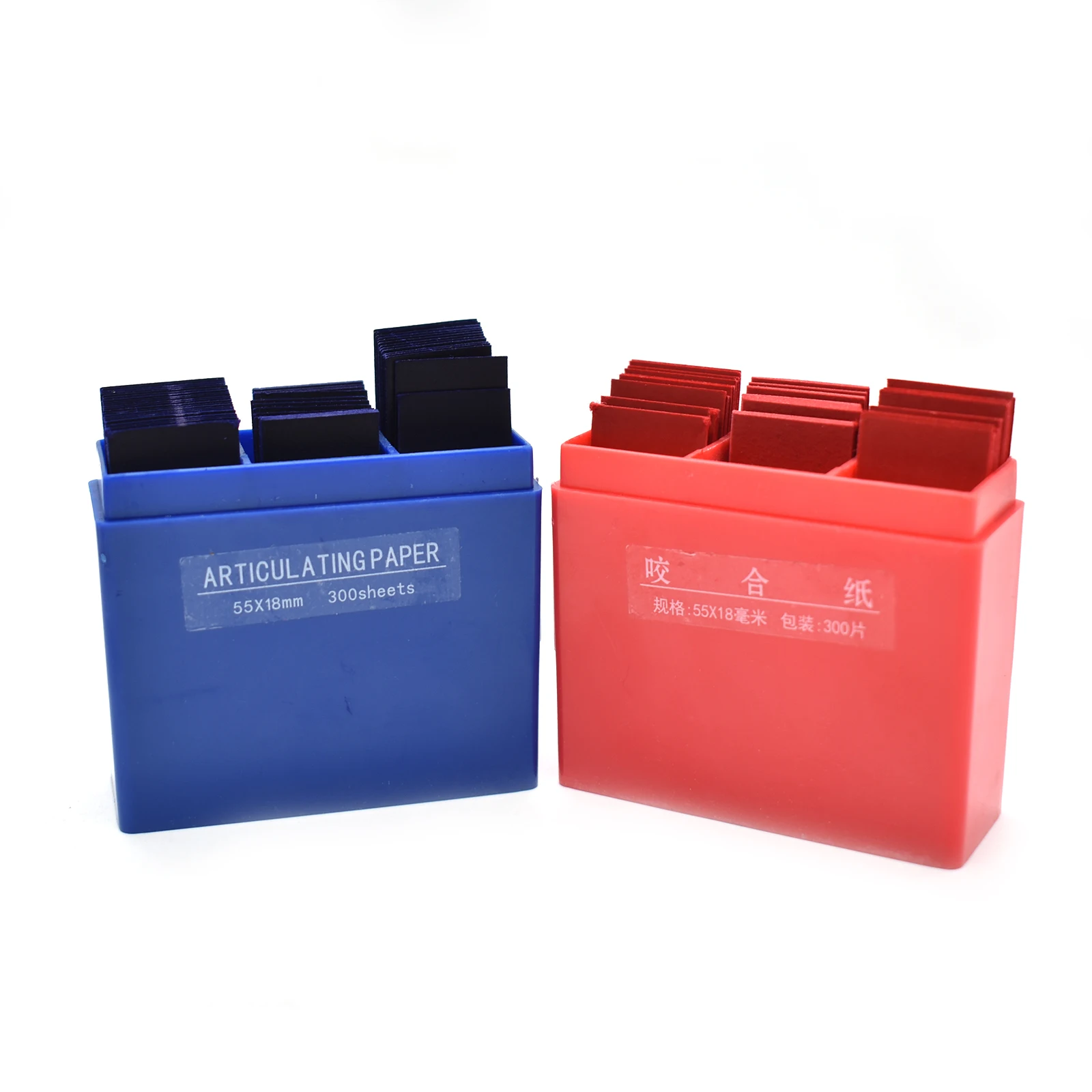 300 шт./кор. стоматологическая артикуляционная бумага синяя красная двусторонние