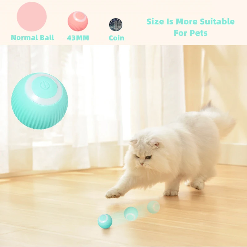 

Smart Automatic Rolling Ball Electric Self-moving Kitten Toys Cat Toys Interactive Cat Ball For Cat Pet Indoor Training Playing
