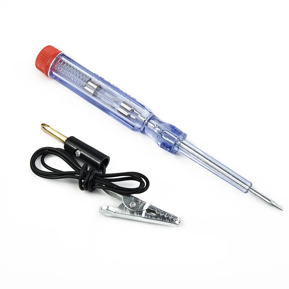 

System Circuit Tester Car Test Voltage Light Pen Long probe Replaceable Continuity W/ Alligator Clip Practical