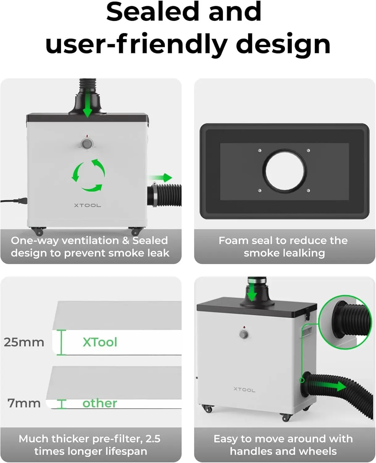 Оптовый очиститель дыма xTool для гравера F1 Ultra M1 S1 P2