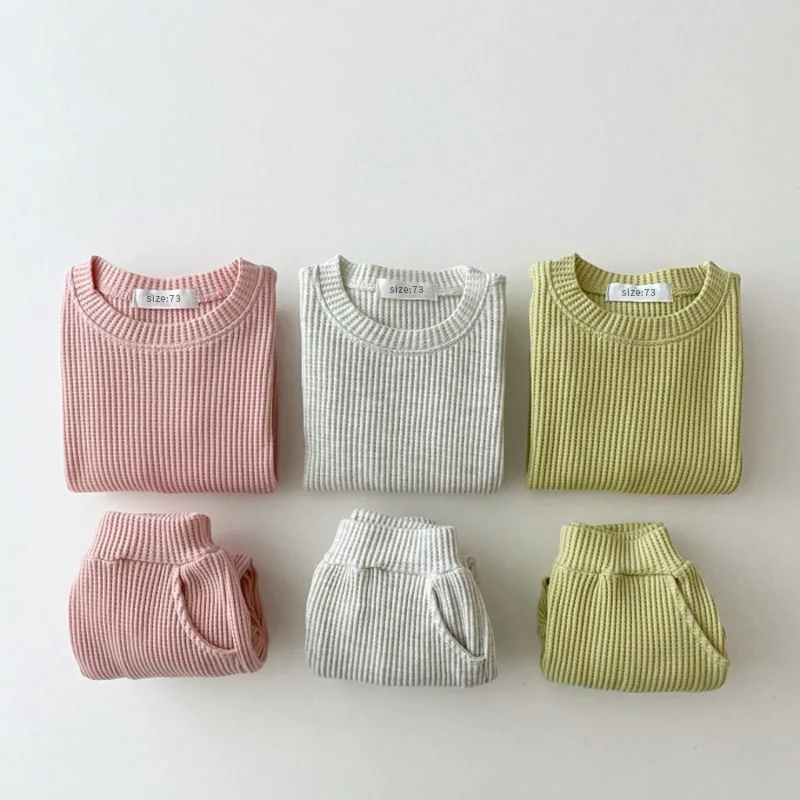 

Infants Children Comfortable Leisure Knitting Suit Spring and Autumn Loose Sports Two Sets Girls Clothes Baby Girl Clothes