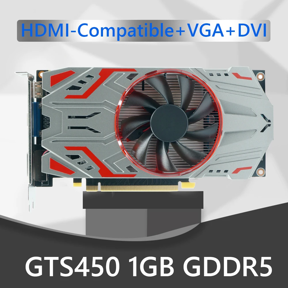 

Graphic Card GTS450 1GB 2GB Video Cards GPU Desktop CPU Desktop Gaming Video Card PCI-E 2.0 VGA DVI HDMI-Compatible with Fans