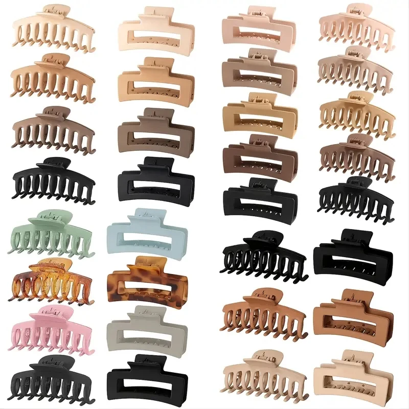 

2023 New Solid Color Matte Crab Hair Clip Claw For Women Girls Ponytail Claws Clips Barrette Headwear Fashion Hair Accessories