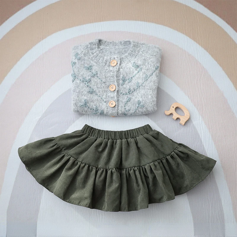 

Одежда для девочек, детская одежда, новинка весны и осени, детский шерстяной свитер, теплый кардиган с длинным рукавом, свитер, костюм