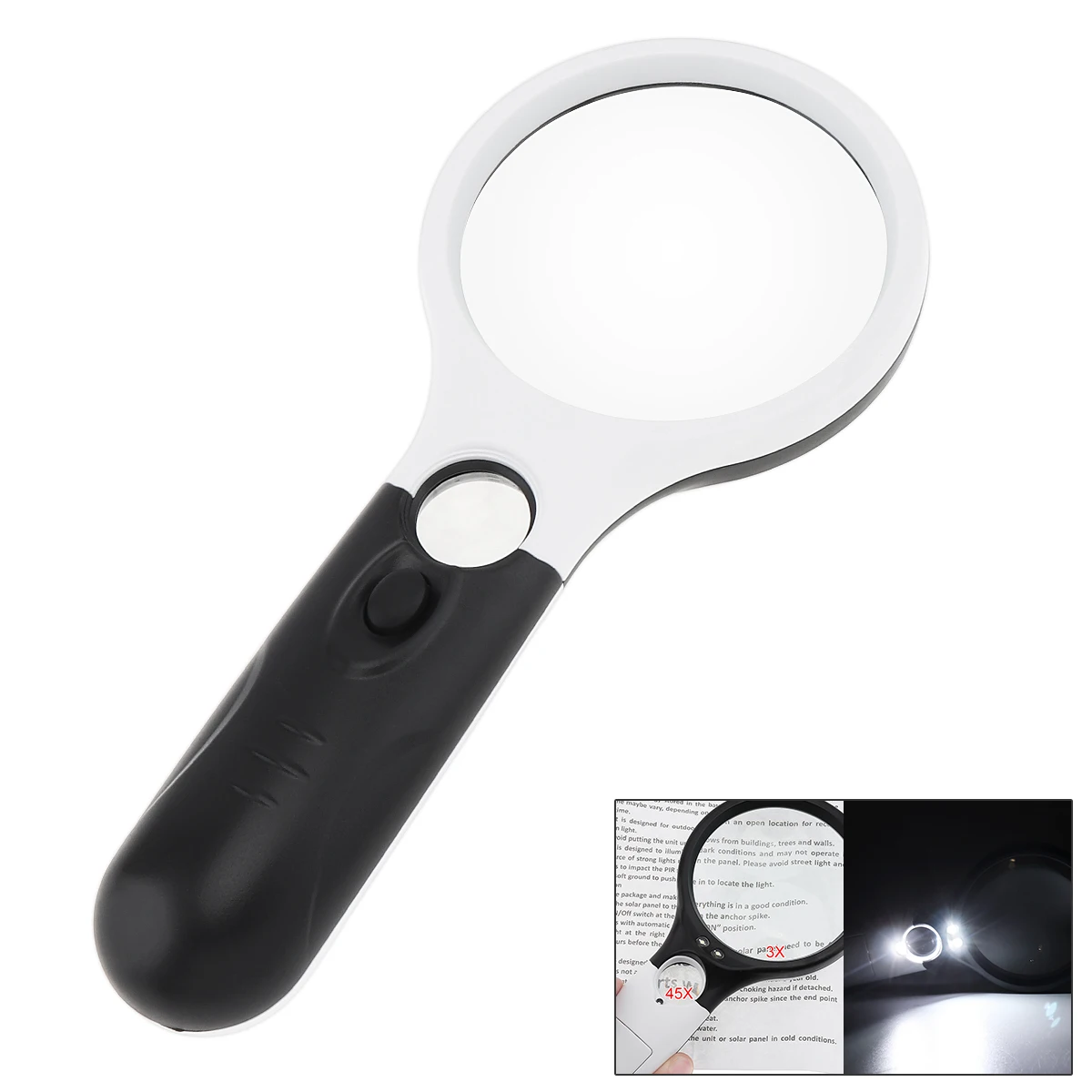 

Handheld Magnifiers 3X Multiple Functions Handheld Portable Pocket Magnifier with LED Lights for Repairing and Inspection