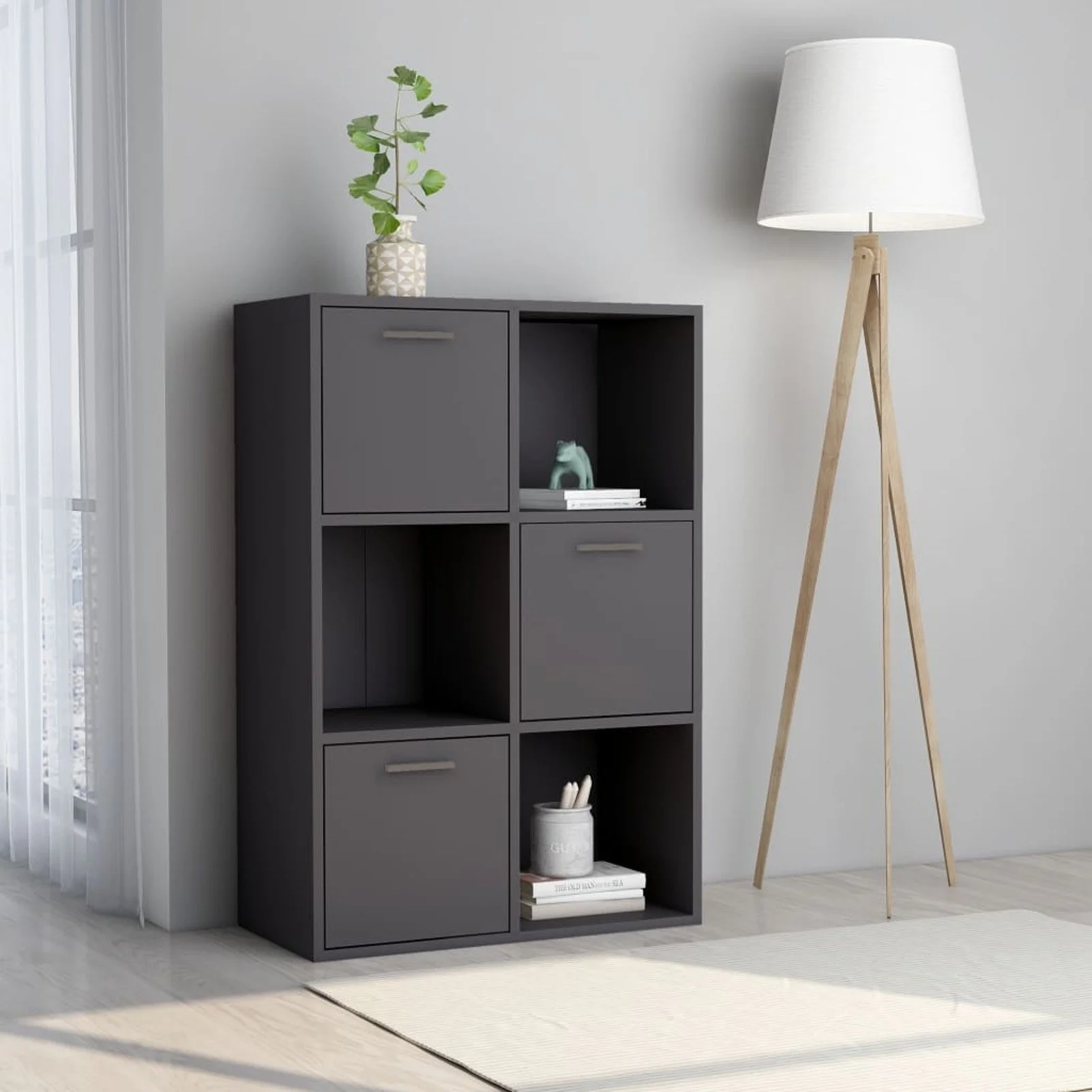

Storage Cabinet Gray 23.6"x11.6"x35.4" Chipboard