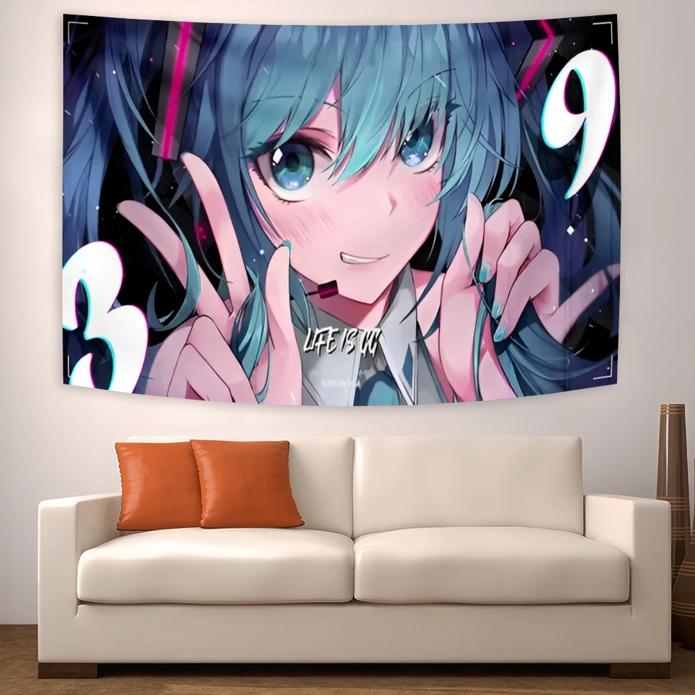 Японское аниме Kawaii Girl домашний Декор настенный гобелен спальня гостиная фон