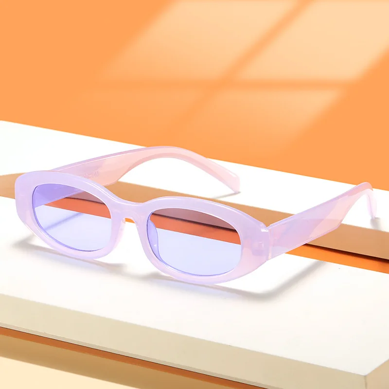 Очки солнцезащитные в овальной оправе модные уличные для путешествий фотосъемки