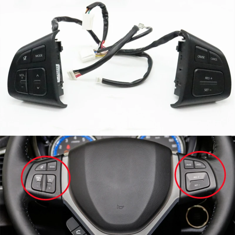 

For Suzuki Vitara SX4 S-Cross Crossover 2015-2019 Multifunction Steering Wheel Audio Volume Button Cruise Control Switch
