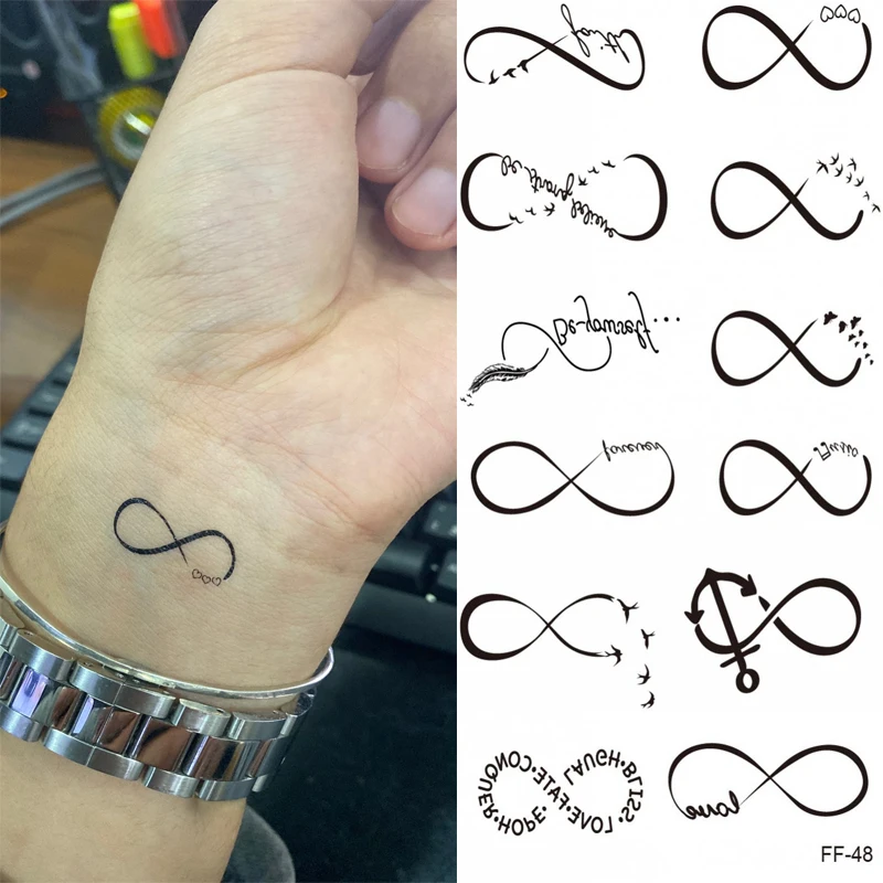 Водостойкая Временная тату-наклейка сделай сам мандала цветок черный большой