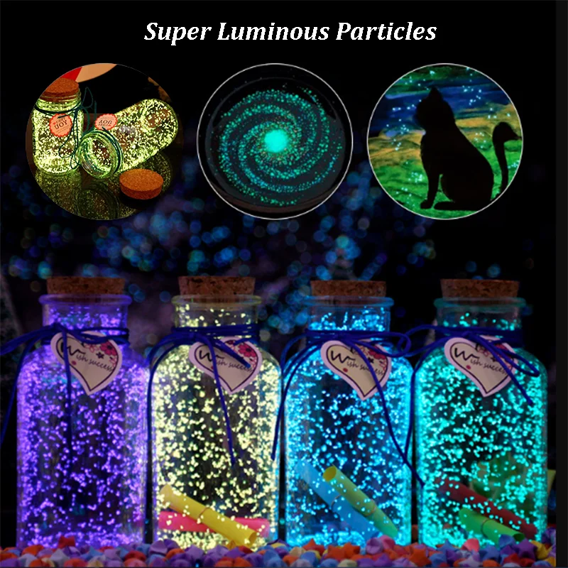 10 цветов г Флуоресцентные супер светящиеся частицы для вечерние НКИ сделай сам