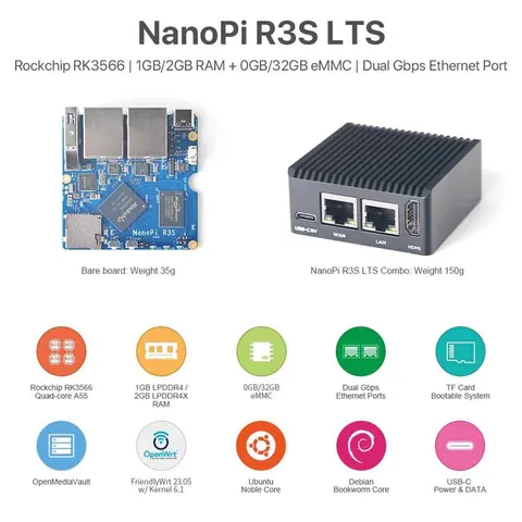 Geekdiytime NanoPi R3S LTS мини-плата разработки