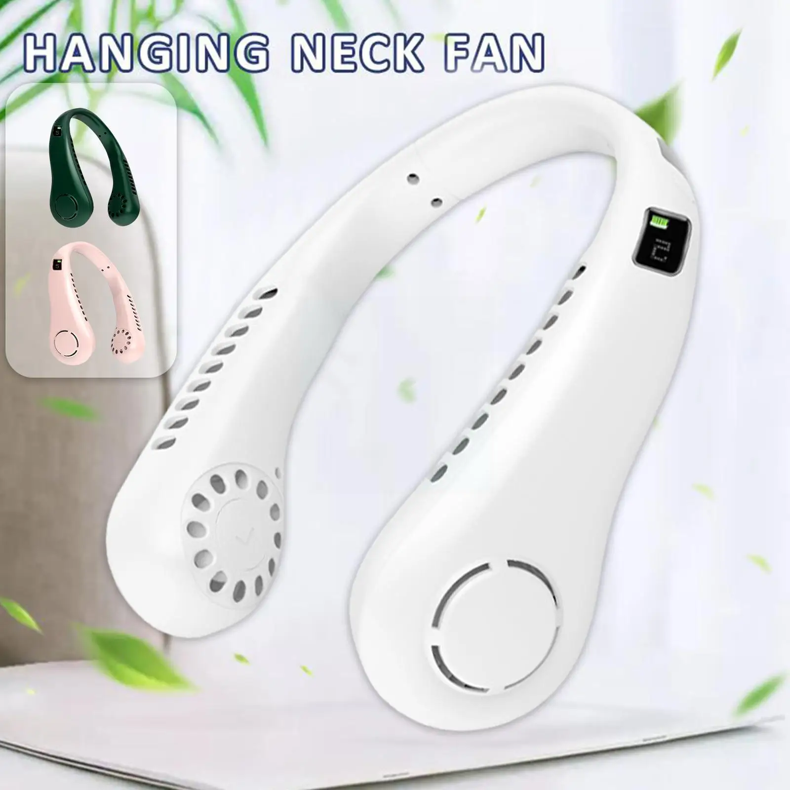 

Portable Summer Air Cooling Hanging Neck Fan Bladeless For Outdoor Sports Running Travel Wearable Usb Neckband Hanging Neck Y3i4