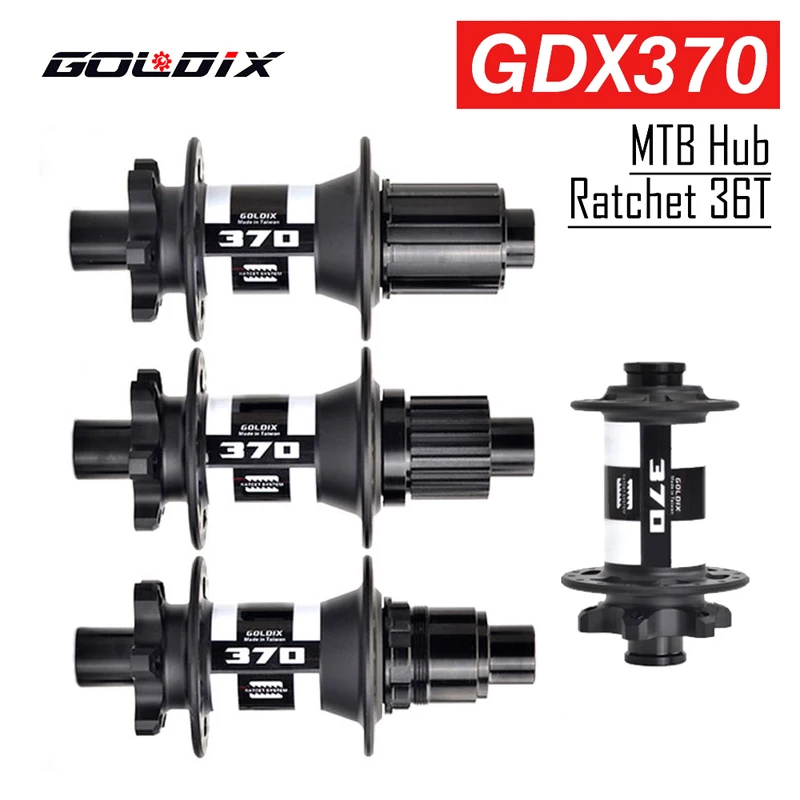 

GOLDIX GDX370 Bike Hub J-Bend 28 Hole Ratchet 36T BOOST MTB Hub Sealed Bearing 6 Bolt Disc Brake for DT SWISS/Shimano HG MS