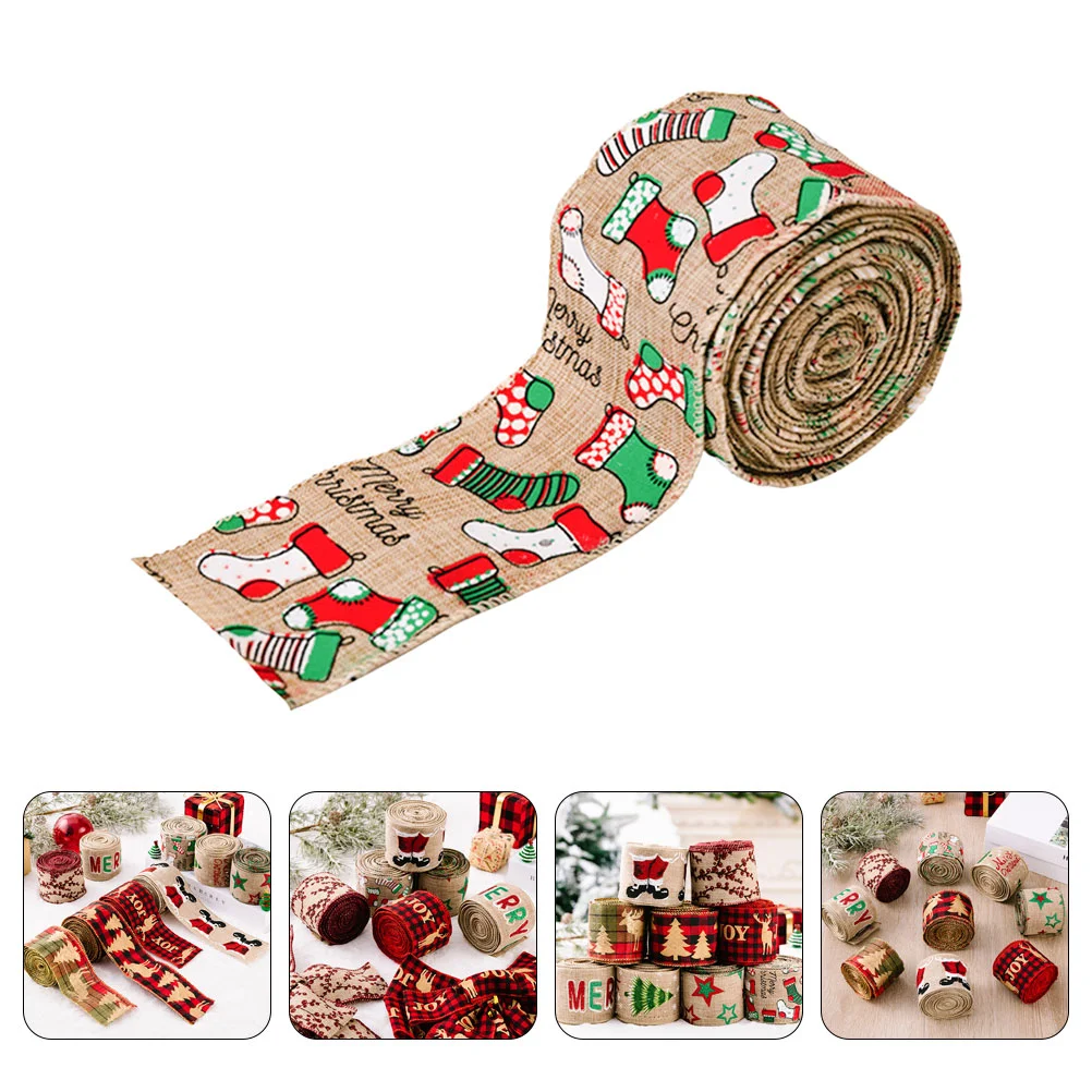 

Ribbon Christmas Ribbons Gift Diy Grosgrain Wrapping Craft Treecraftspacking Burlap Bow Party Elk Making Red Decoration Satin