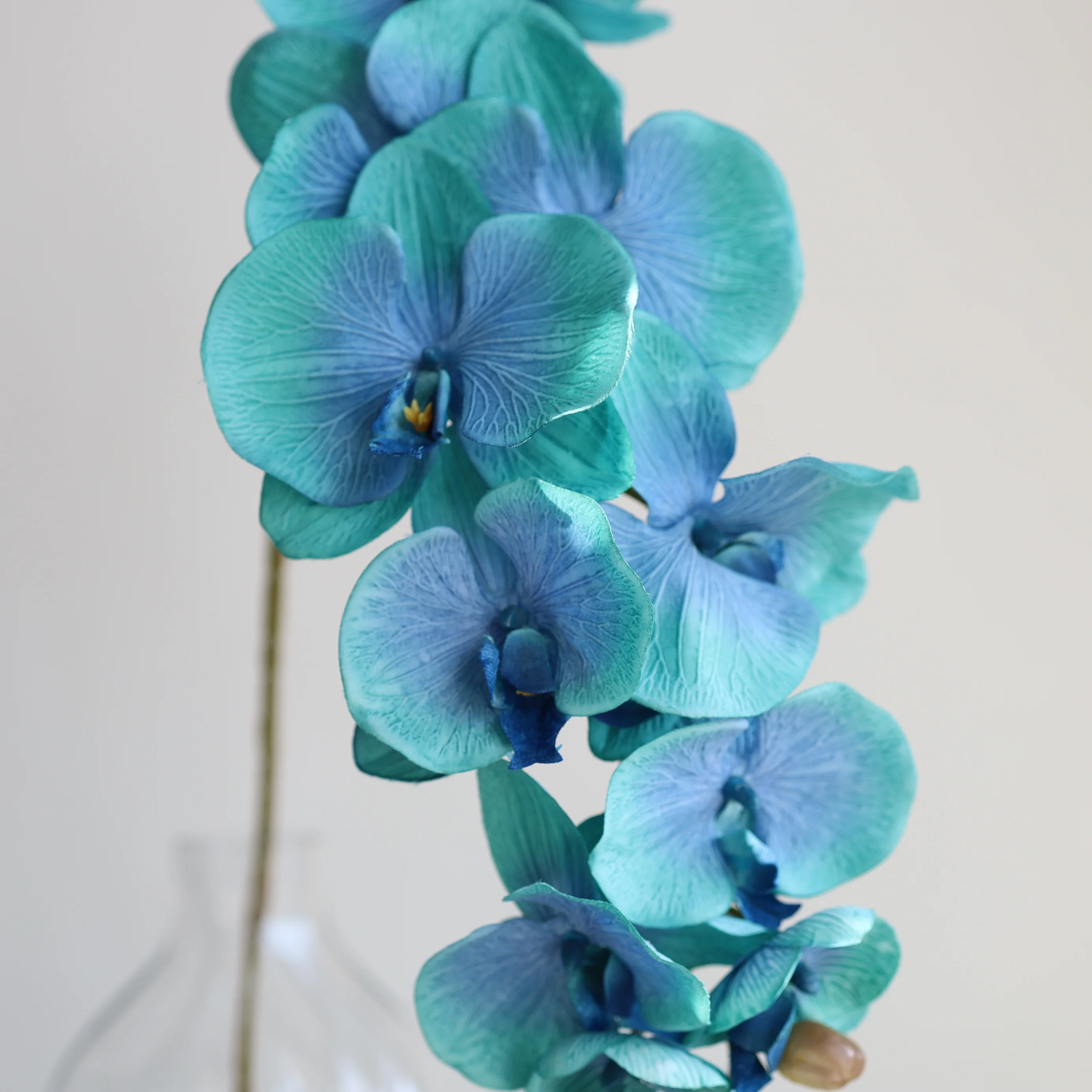 Искусственная Орхидея фаленопсис бирюзовая синяя искусственная украшение для