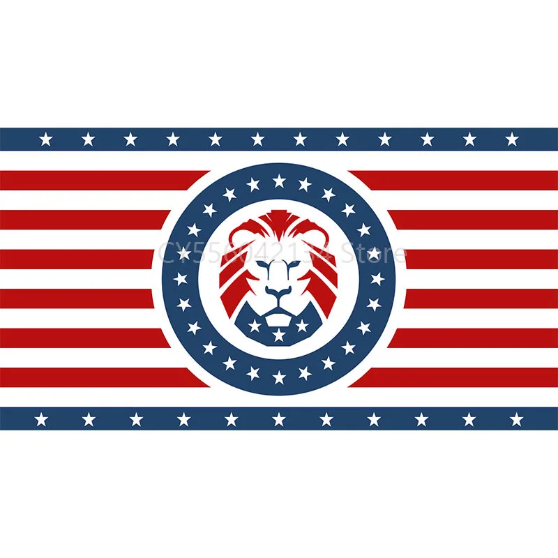 Фотообои и флаги KEEP AMERICA GREAT 2020, искусственное оформление львом, 90x150 см, x см
