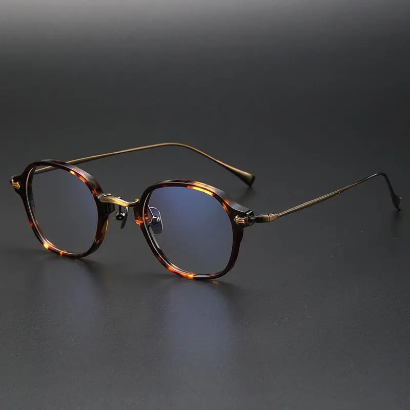 

Japanese Literature Exquisite Titanium Acetate Glasses Frame Men Eyeglasses Women Clear Lens Myopia Prescription Eyewear KMN183