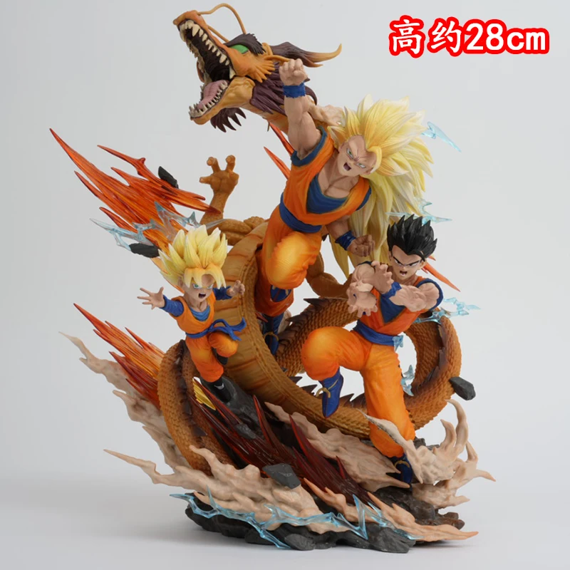 Аниме Dragon Ball Z Super Saiyan 3 Son Goku Goten Gohan Battle Ver. Фигурка из ПВХ коллекция статуй модель