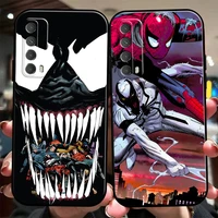 marvel venom cool phone case for huawei honor 7a 7x 8 8x 8c 9 v9 9a 9x 9 lite 9x lite soft funda carcasa black