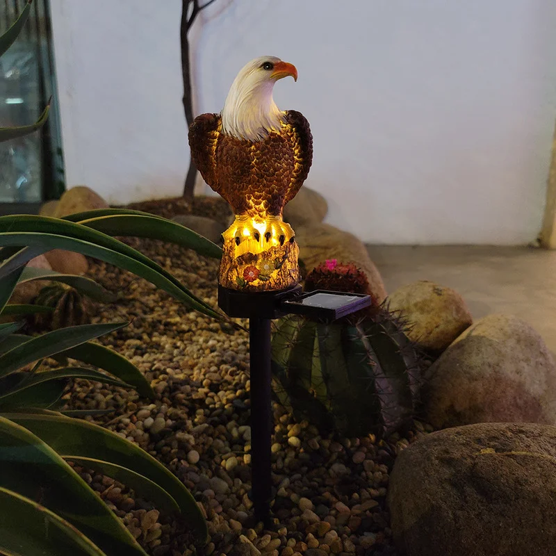 

Outdoor Solar Light Eagle Panda Parrot Owl Solar Garden Lights Waterproof Solar Lighting for The Garden Lights Pathway Lawn Lamp