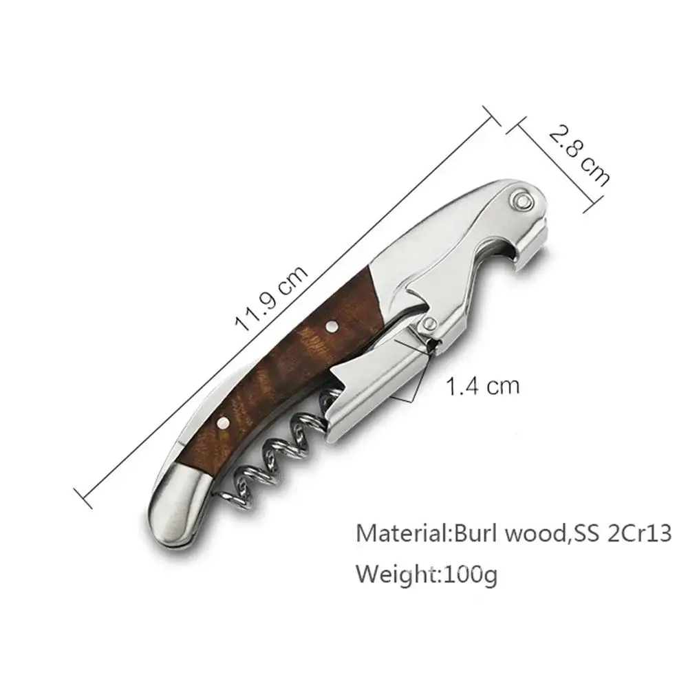 LELYSEE Нержавеющая сталь abridor de vinho открывалка для вина друг официанта штопор