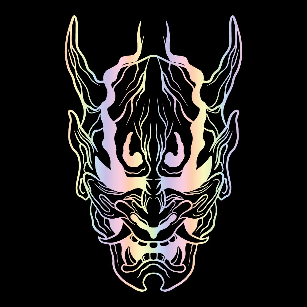 

50cm*32cm JDM Devil Car Decals Weatherproof Die Cut Vinyl Sticker for Auto Window Door Hood Holographic Japanese Demon Stickers