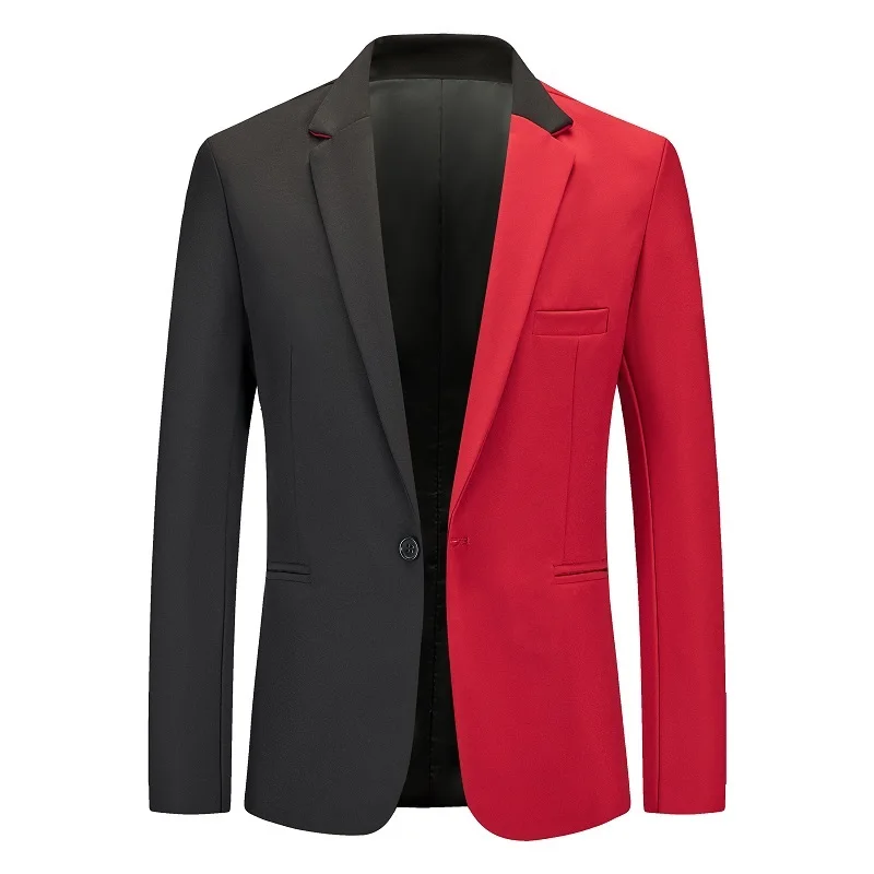 

2023 New Europe and The United States Large Size Fashion Color Suit Men's European Size Trend Suit Coat Men