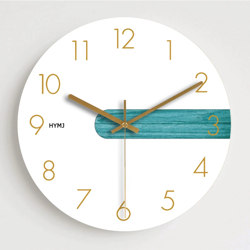 

Круглые модные настенные деревянные часы для гостиной, креативные настенные часы с иглой для спальни, домашний декор, настенные часы