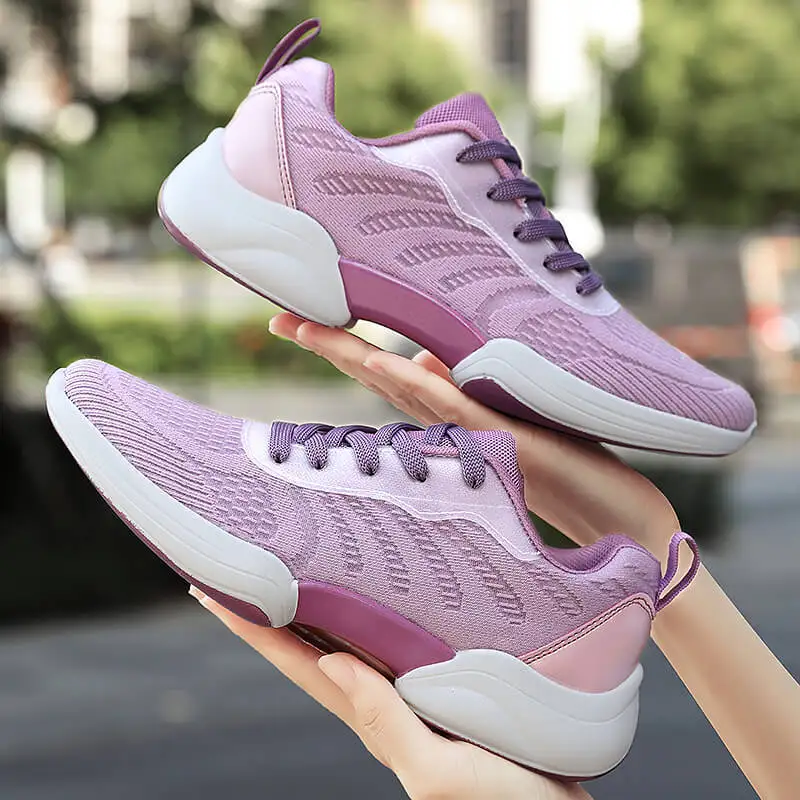 

2022 New Lady Shoes Barefoot Casual Thick Soled Sneakers Breathable Running Dance Vulcanized Shoes Outdoor Footwear Plus Size 42