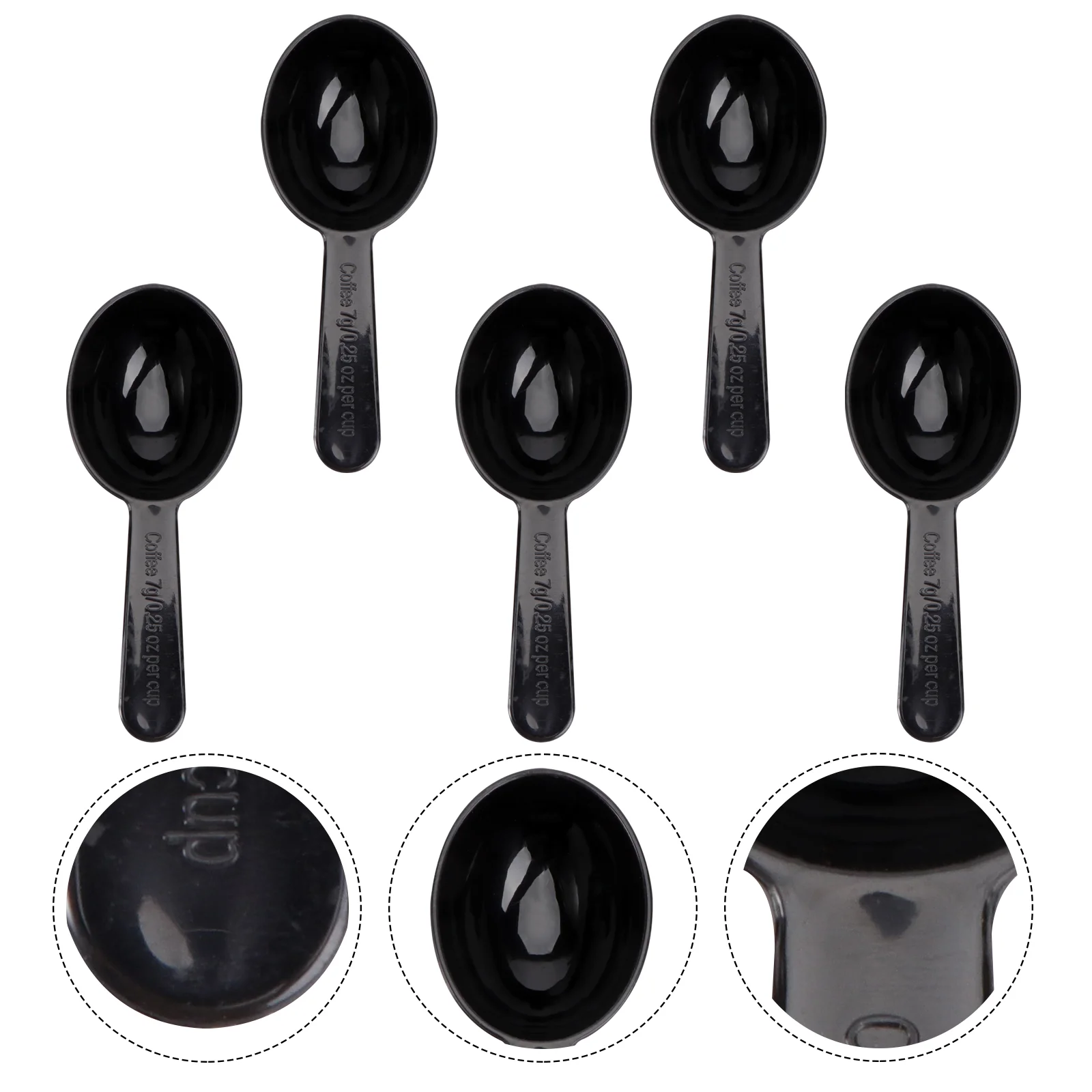 5 Pcs Plastic Teaspoons Baking Measuring Spoons Coffee Measuring Spoon