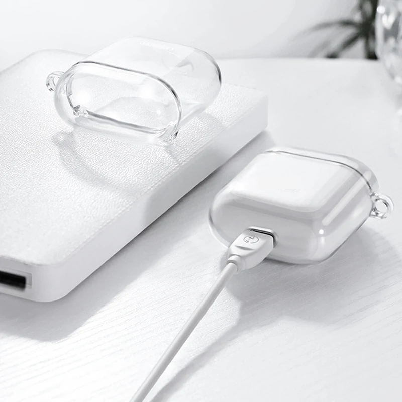 

Transparent Cover Bluetooth Wireless Earphone Protective Case Clear Skin For AirPods 1 2 Accessories Charging Box