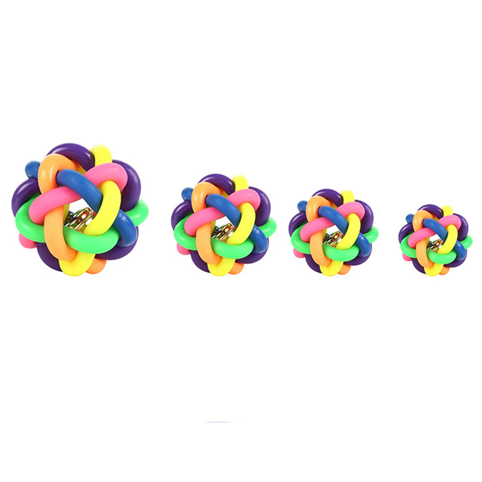 

Teething Chew Toys for Puppy with Built-in Bells Squeaky Toys for Dog Ball Puppy Supplies