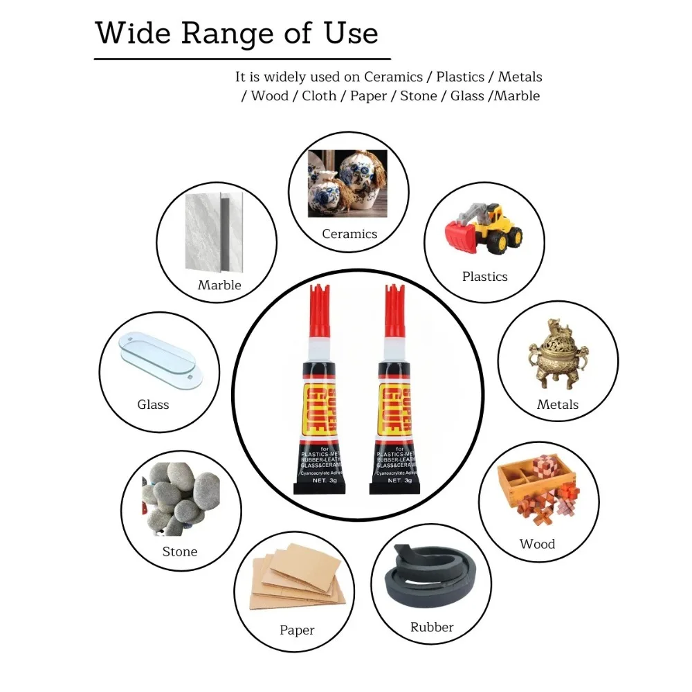 Секундный клей 3/6/12 шт. эпоксидная смола жидкий дерево супер для металла стекла