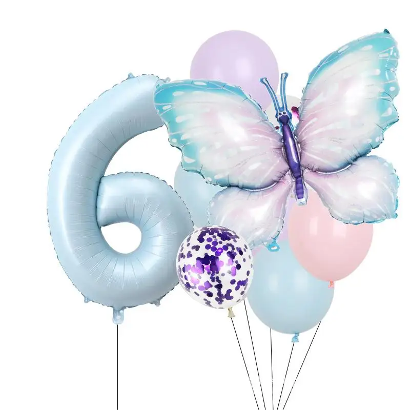 

Воздушные шары бабочки для дня рождения, Gracbgreens, набор №1-6, детские, 10 шт.